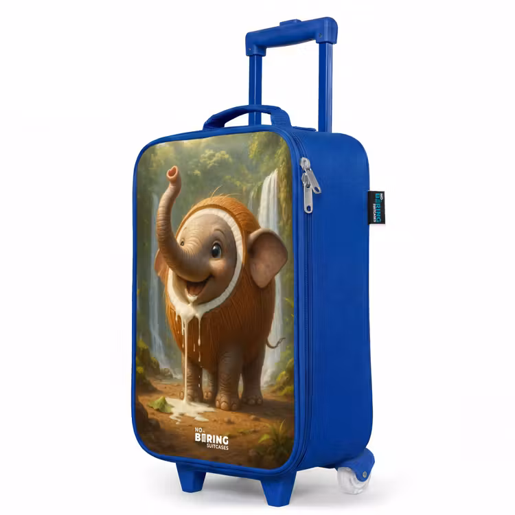 Coconote Elephante Kinderkoffer - Blauw klein -productfoto_schuin