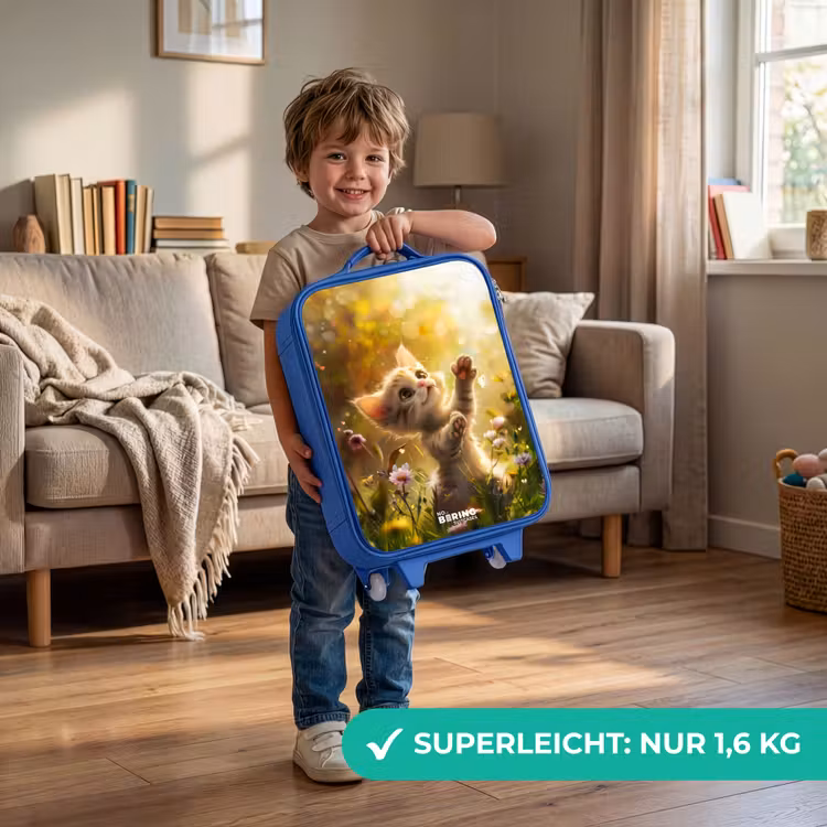 Koosje kitten Kinderkoffer - Blauw klein -sfeer2_DE