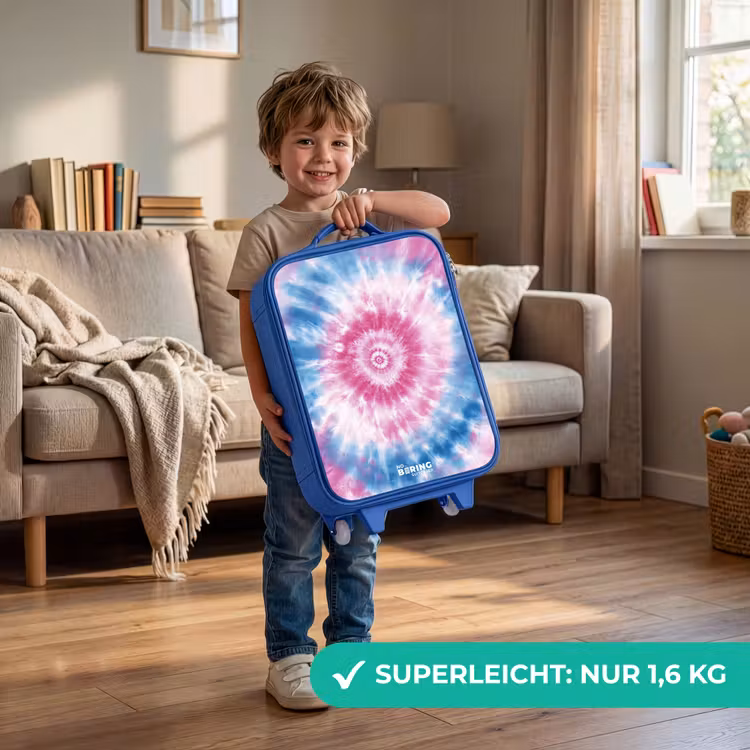 Tie dye - Abstract - Blauw - Roze Kinderkoffer - Blauw klein -sfeer2_DE