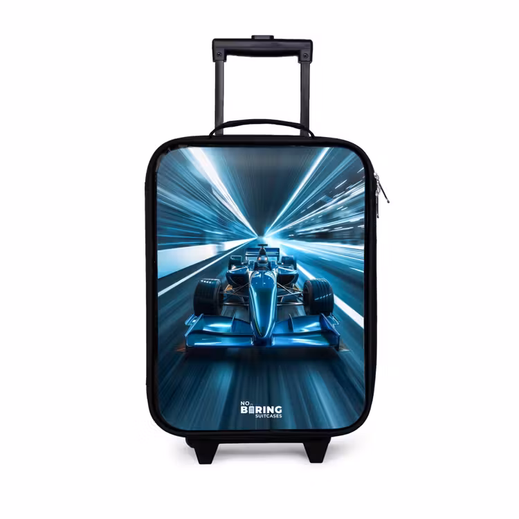 Blazing blue Kinderkoffer - Zwart klein -3d