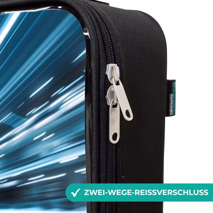Blazing blue Kinderkoffer - Zwart klein -rits_DE