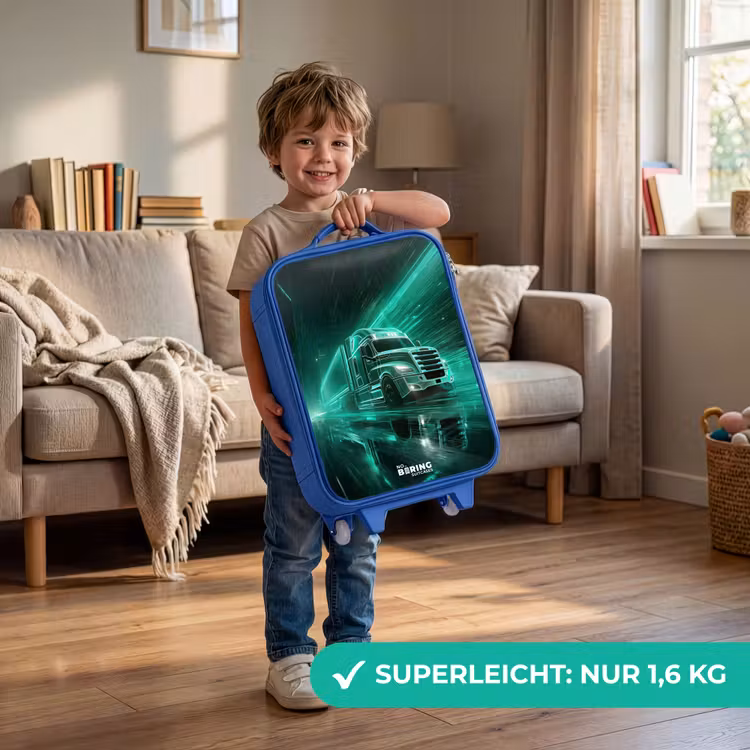 Vrachtwagen - Neon - Groen - Stad Kinderkoffer - Blauw klein -sfeer2_DE