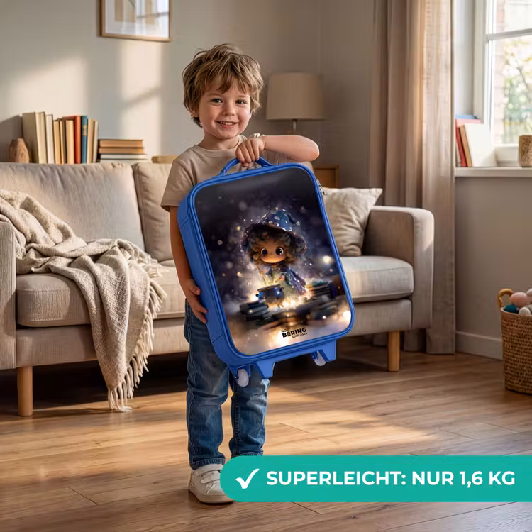 Magische Nacht vol Toverkunst Kinderkoffer - Blauw klein -sfeer2_DE