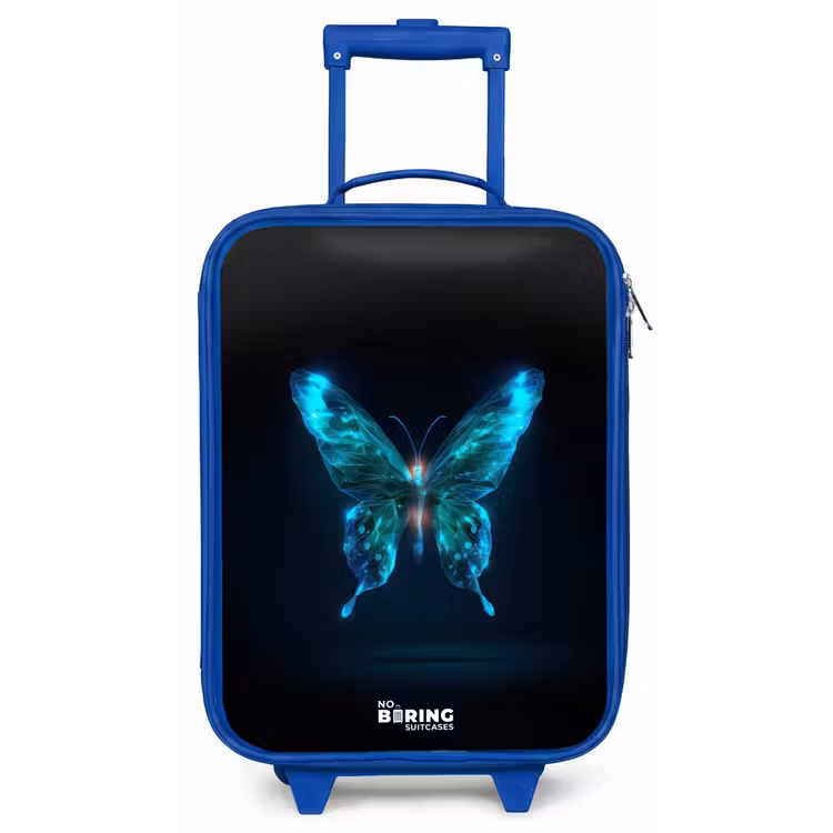 Magische digitale vlinder Kinderkoffer - Blauw klein -zz3dotto