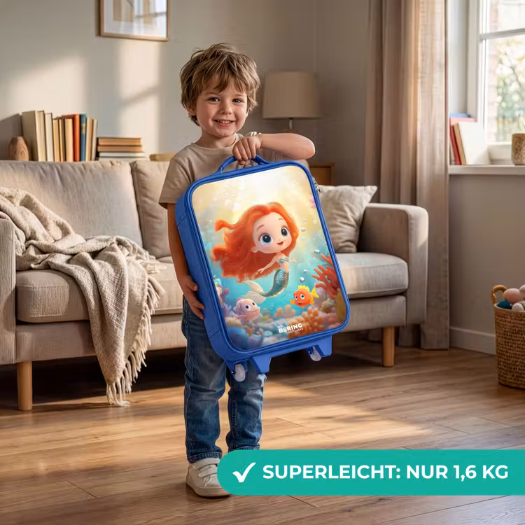 Zeemeermin - Vissen - Koraal Kinderkoffer - Blauw klein -sfeer2_DE