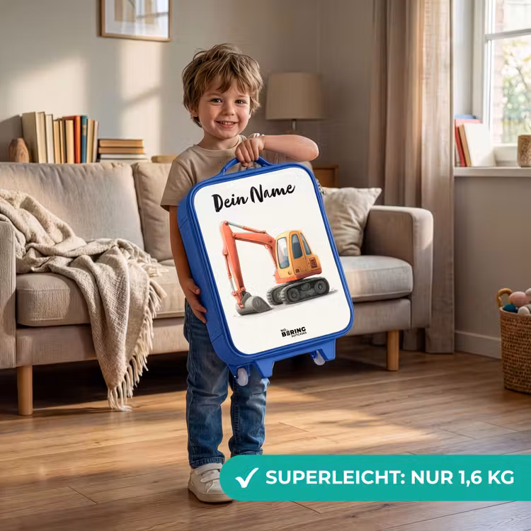 Graafmachine - Getekend - Oranje Kinderkoffer - Blauw klein -sfeer2_DE