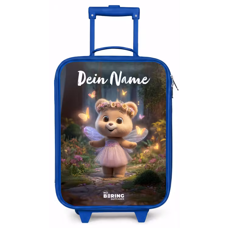 Beer - Vlinders - Bos - Fairy Kinderkoffer - Blauw klein -zz3dotto