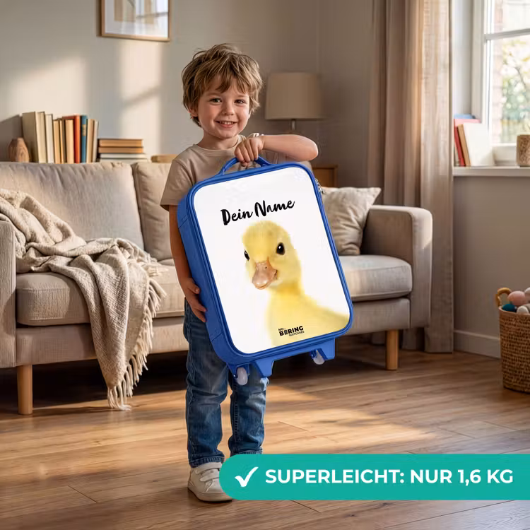 Barry de Badeend Kinderkoffer - Blauw klein -sfeer2_DE