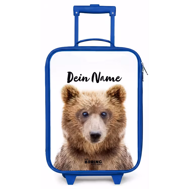 Bennie Beer Kinderkoffer - Blauw klein -zz3dotto