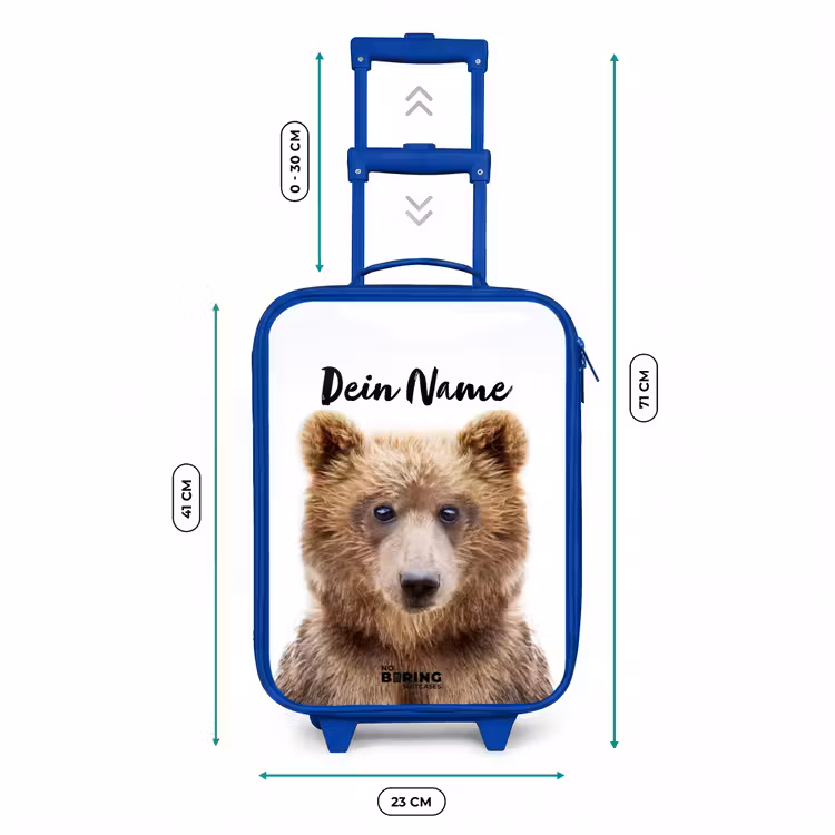 Bennie Beer Kinderkoffer - Blauw klein -productfoto_formaten