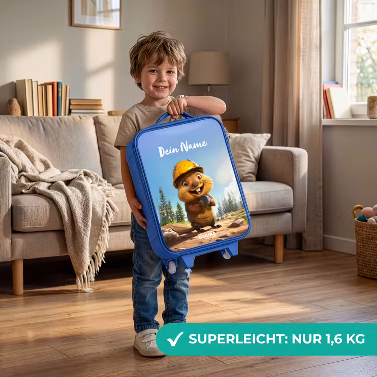 Billy Bouwhelm Kinderkoffer - Blauw klein -sfeer2_DE