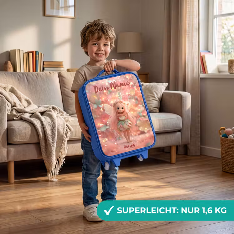 Bloemenfee in roze sprookjeswereld Kinderkoffer - Blauw klein -sfeer2_DE