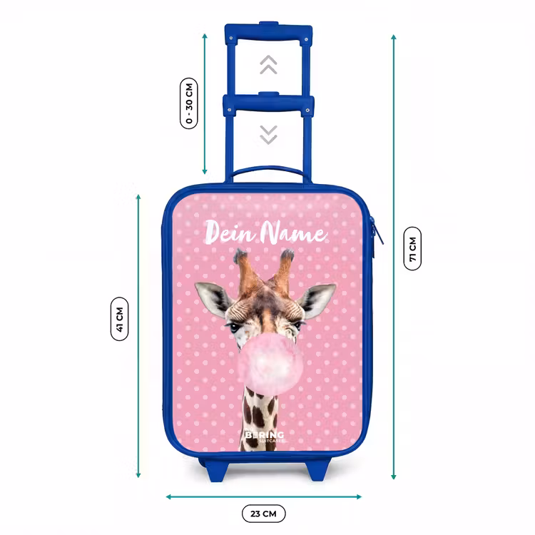 Bubblegum Billy Kinderkoffer - Blauw klein -productfoto_formaten