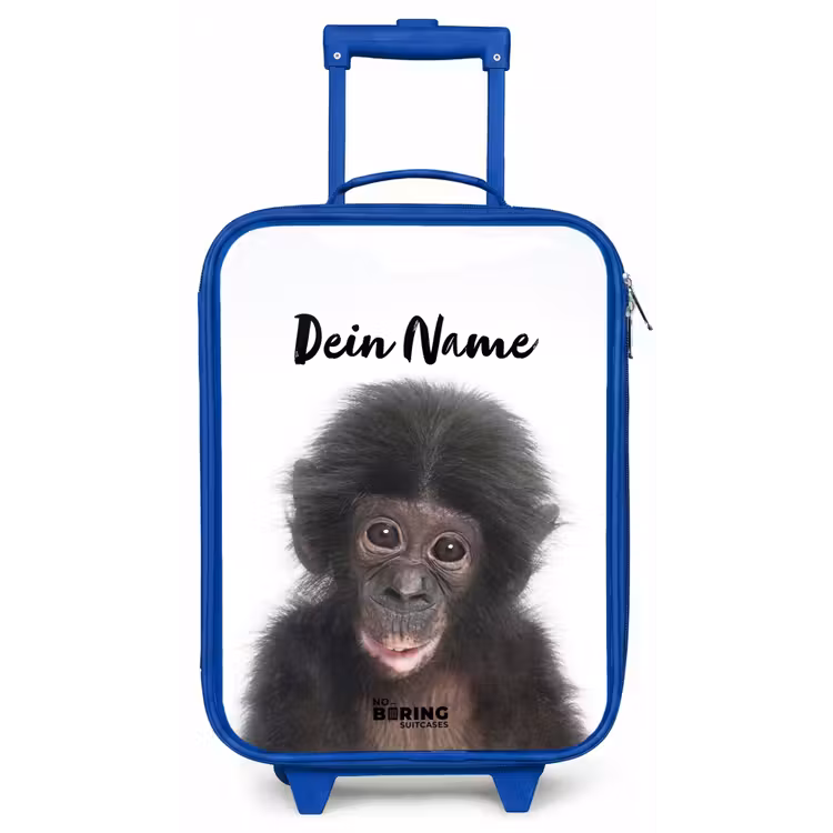 Charlie Chimp Kinderkoffer - Blauw klein -zz3dotto