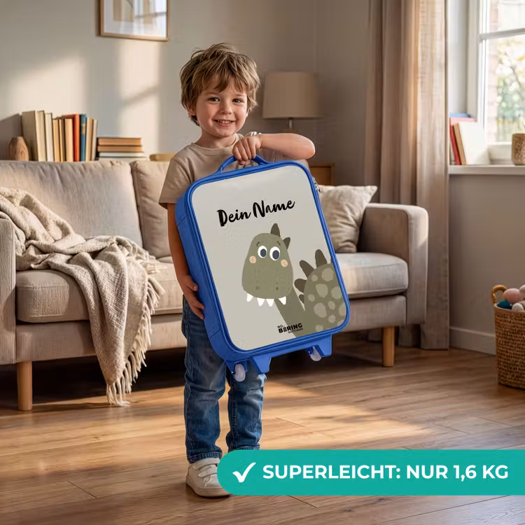 Danny dino Kinderkoffer - Blauw klein -sfeer2_DE