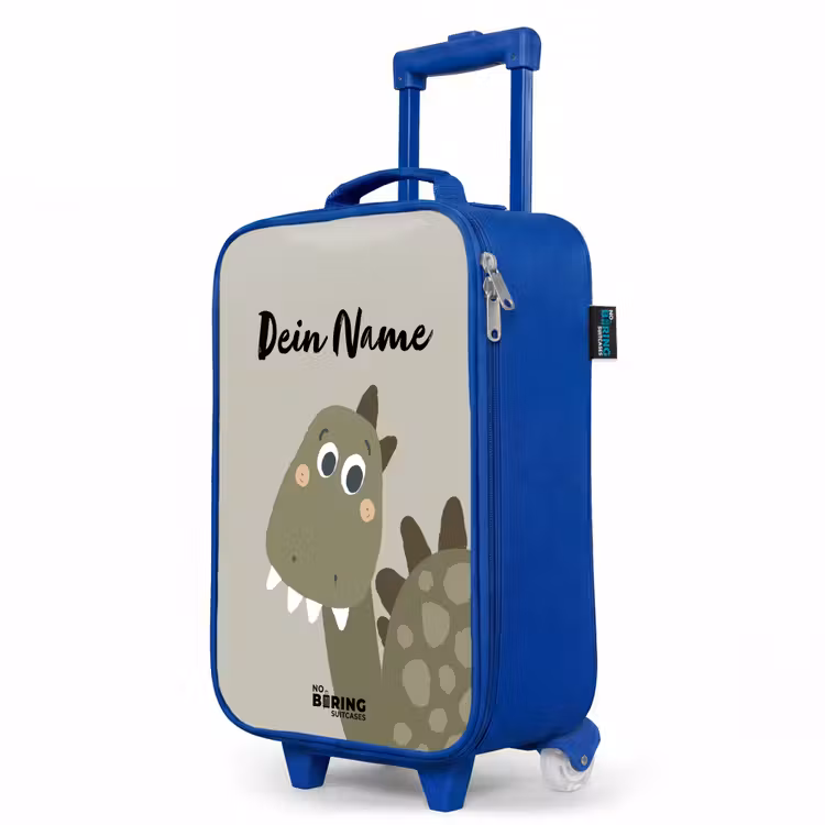 Danny dino Kinderkoffer - Blauw klein -productfoto_schuin
