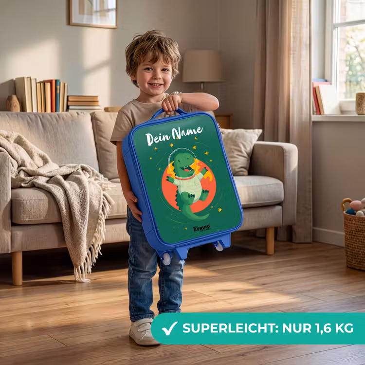 Dino - Planeet - Sterren - Groen Kinderkoffer - Blauw klein -sfeer2_DE