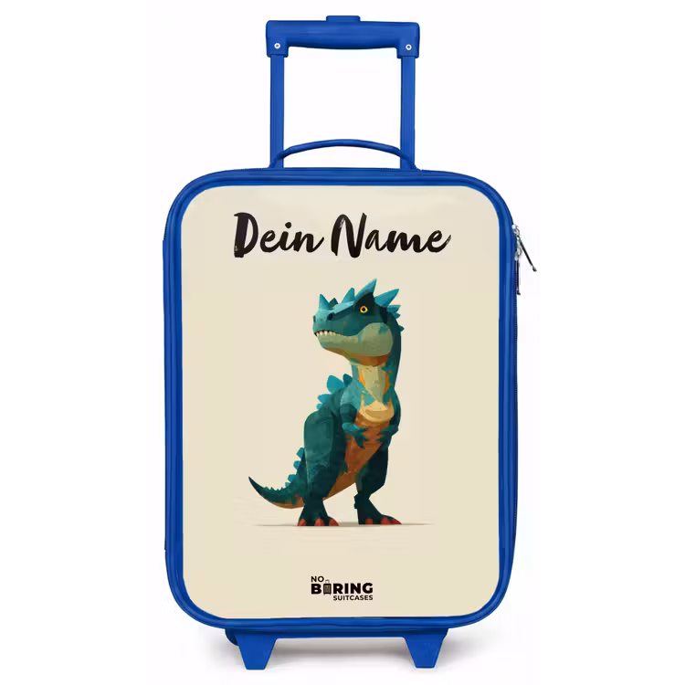 Dino - Dier - Groen Kinderkoffer - Blauw klein -zz3dotto