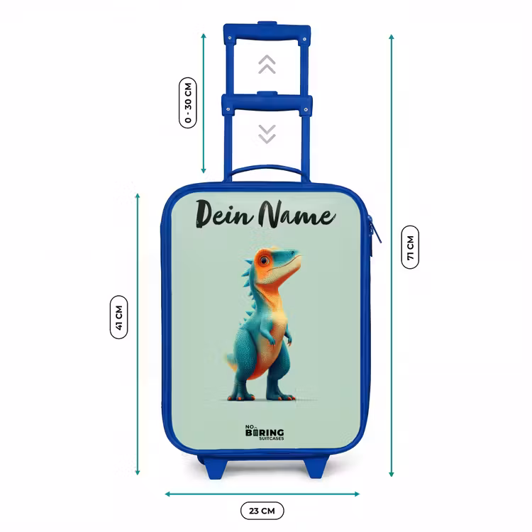 Dino - Dier - Groen - Oranje Kinderkoffer - Blauw klein -productfoto_formaten