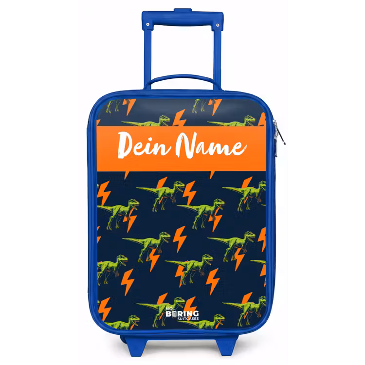Dinos - Bliksem - Dieren - Blauw Kinderkoffer - Blauw klein -zz3dotto