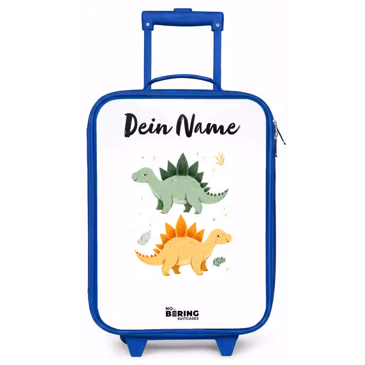 Dinos - Dieren - Groen - Oranje Kinderkoffer - Blauw klein -zz3dotto