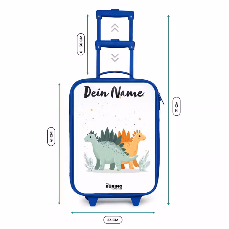 Dinos - Dieren - Sterren Kinderkoffer - Blauw klein -productfoto_formaten