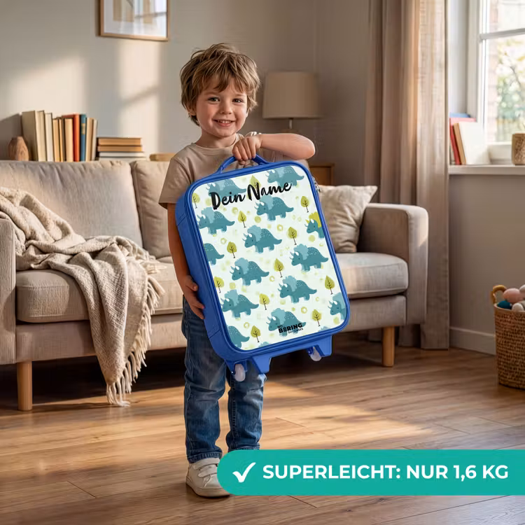 Dinos - Patroon - Natuur Kinderkoffer - Blauw klein -sfeer2_DE