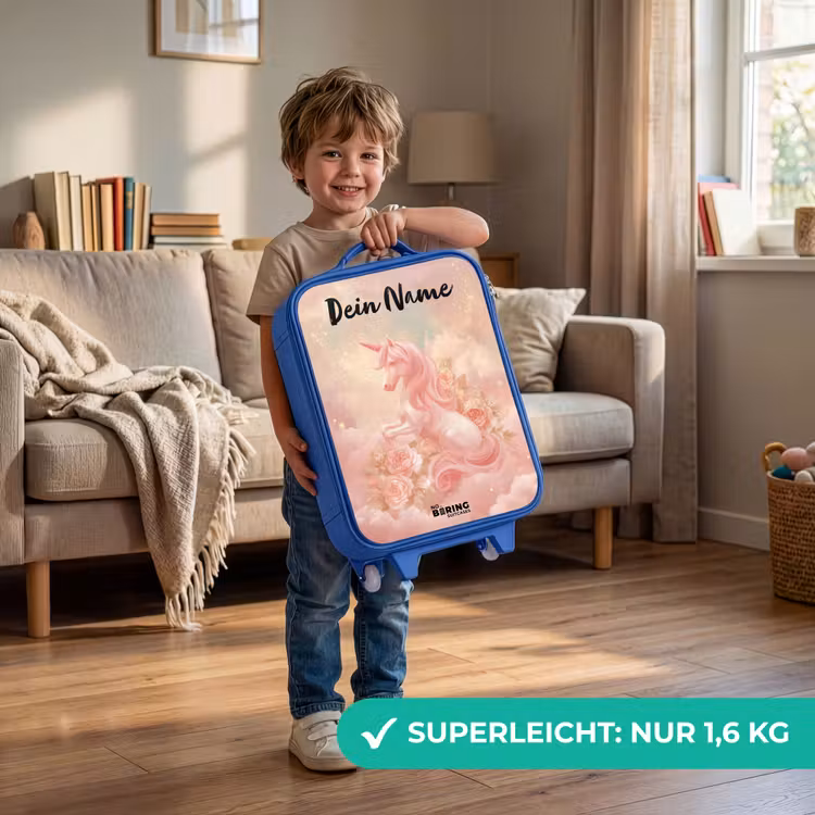 Eenhoorn - Wolken - Roze Kinderkoffer - Blauw klein -sfeer2_DE