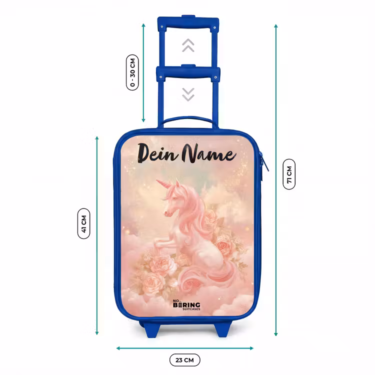 Eenhoorn - Wolken - Roze Kinderkoffer - Blauw klein -productfoto_formaten