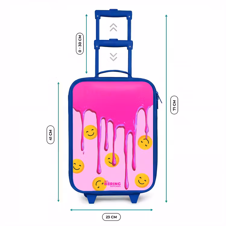 Verf - Smiley - Roze Kinderkoffer - Blauw klein -productfoto_formaten