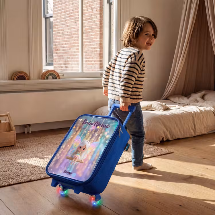 Fee - Elf - Regenboog Kinderkoffer - Blauw klein -sfeer1