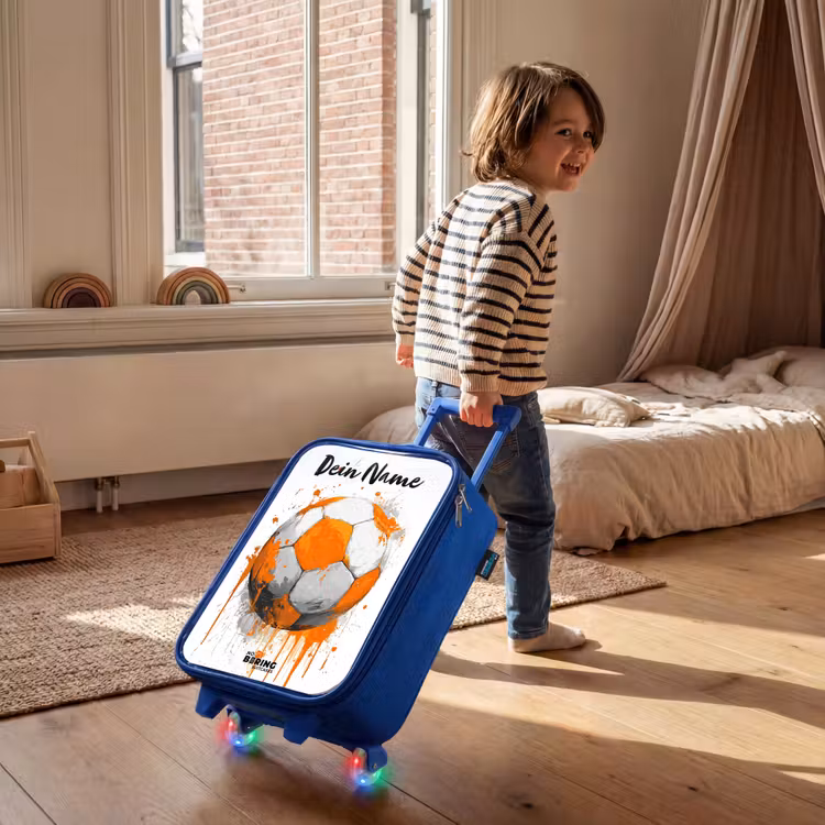 Voetbalvibes - Verf - Oranje Kinderkoffer - Blauw klein -sfeer1