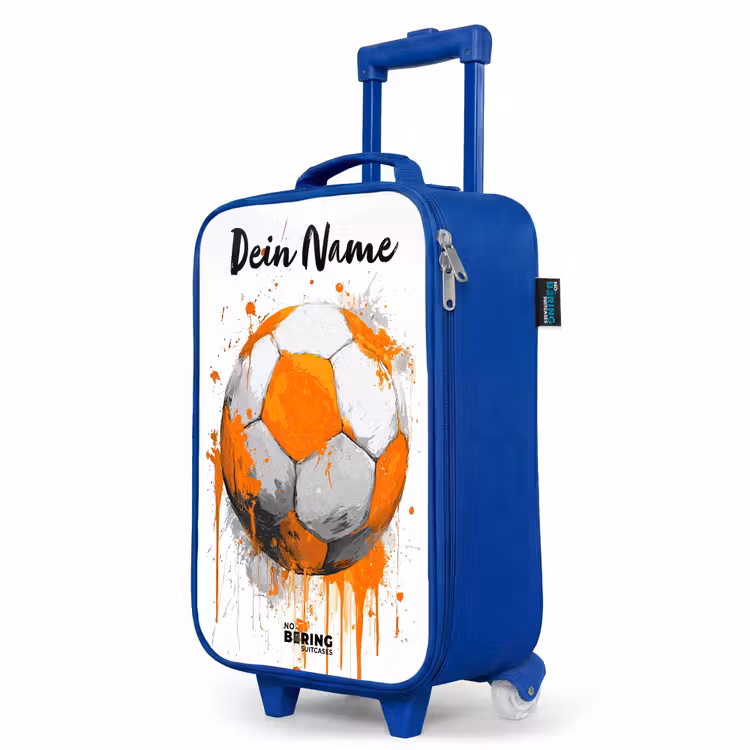 Voetbalvibes - Verf - Oranje Kinderkoffer - Blauw klein -productfoto_schuin