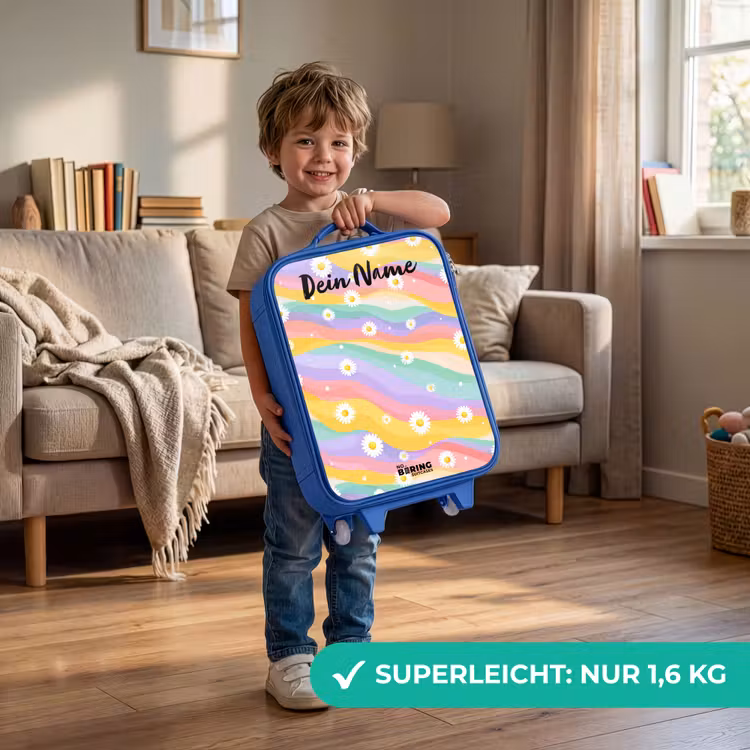 Madeliefjes - Kleurrijk - Pastel Kinderkoffer - Blauw klein -sfeer2_DE