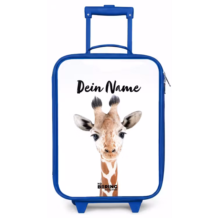 Gerrie Giraffe Kinderkoffer - Blauw klein -zz3dotto