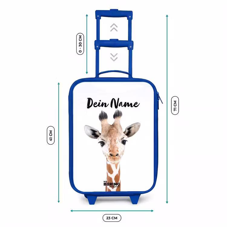Gerrie Giraffe Kinderkoffer - Blauw klein -productfoto_formaten