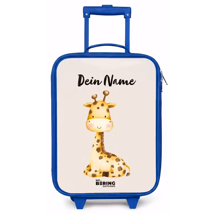 Gigi Giraffe Kinderkoffer - Blauw klein -zz3dotto