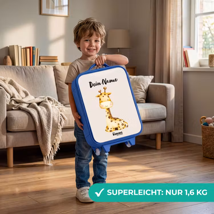 Gigi Giraffe Kinderkoffer - Blauw klein -sfeer2_DE