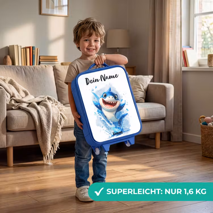 Haai - Tanden - Water Kinderkoffer - Blauw klein -sfeer2_DE