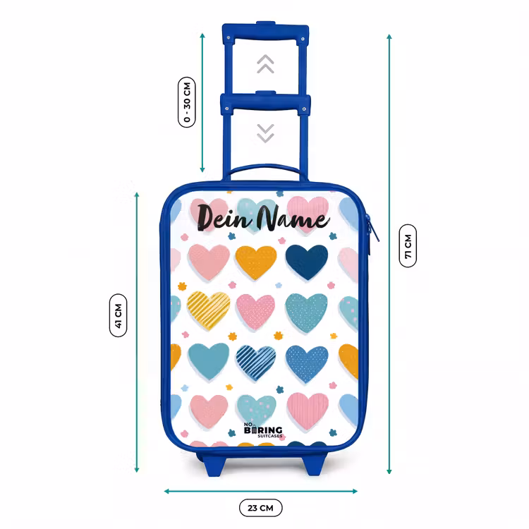 Hartjes - Pastel - Patroon Kinderkoffer - Blauw klein -productfoto_formaten