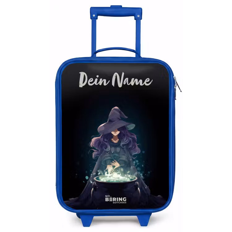 Heks - Ketel - Tover Kinderkoffer - Blauw klein -zz3dotto