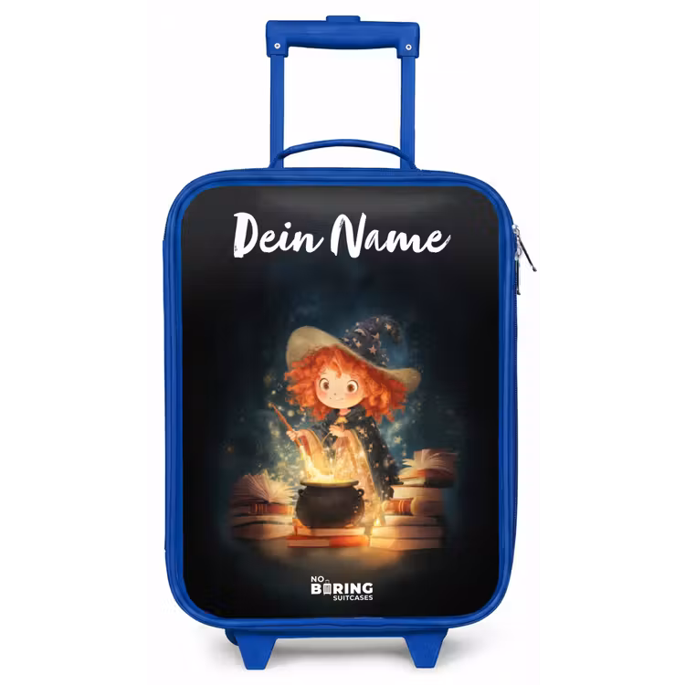 Heks met Sprankelende Toverdrank Kinderkoffer - Blauw klein -zz3dotto
