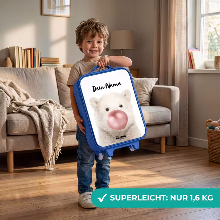 Bubblegum beer Kinderkoffer - Blauw klein -sfeer2_DE