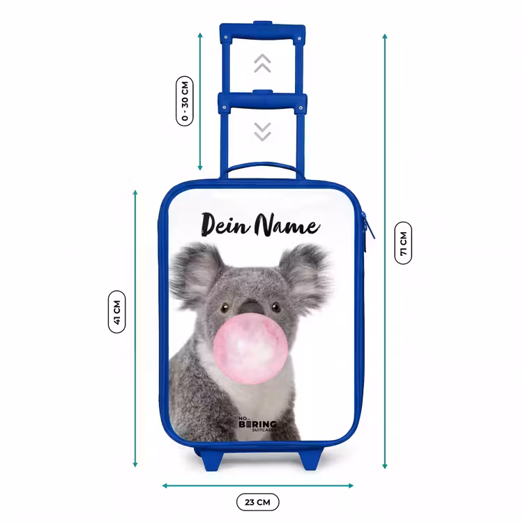 Kauwgom koala Kinderkoffer - Blauw klein -productfoto_formaten