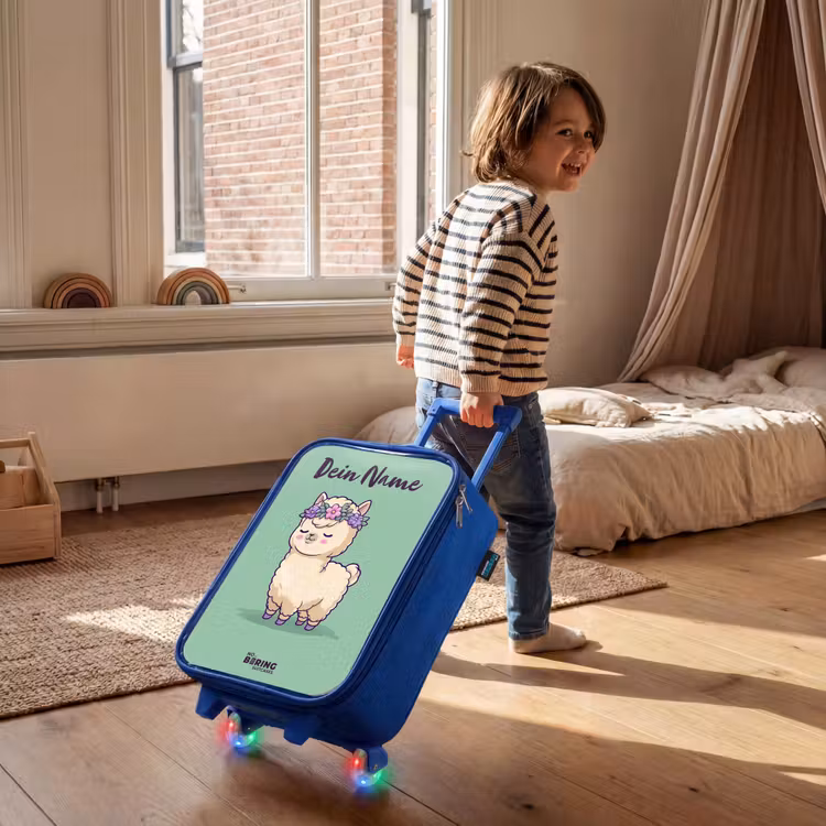 Kawai - Alpaca - Groen Kinderkoffer - Blauw klein -sfeer1