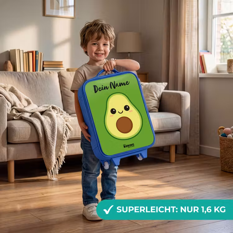 Kawai - Avocado - Groen Kinderkoffer - Blauw klein -sfeer2_DE