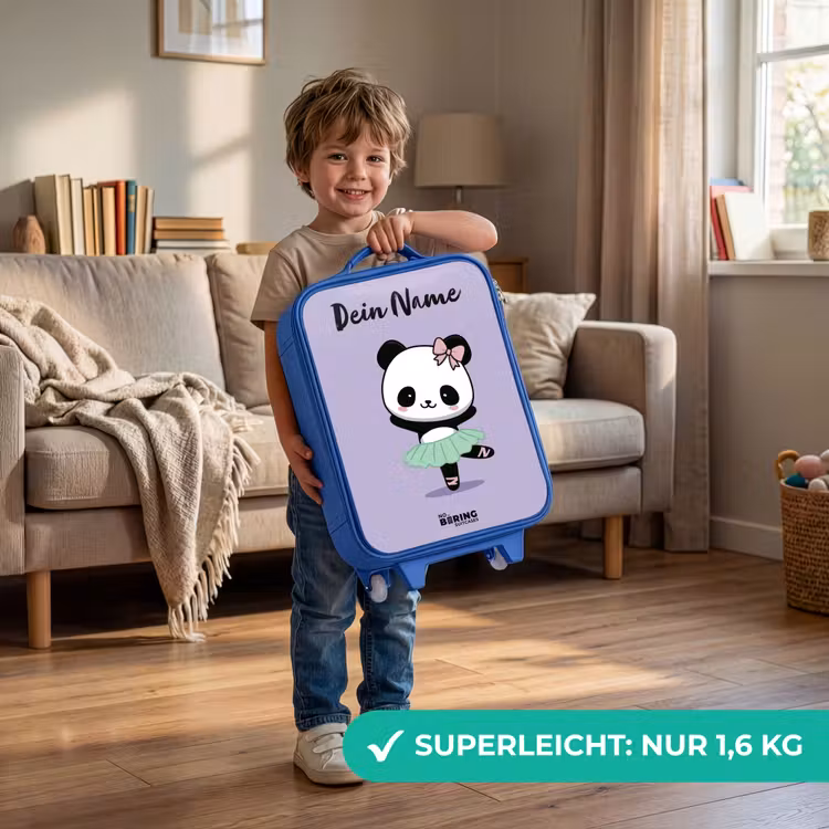 Kawai - Ballet - Panda Kinderkoffer - Blauw klein -sfeer2_DE