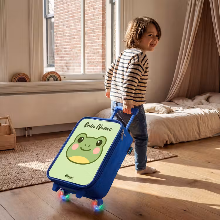 Kawai - Kikker - Groen Kinderkoffer - Blauw klein -sfeer1