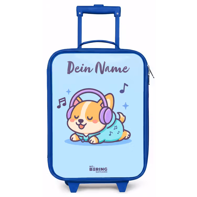 Kawai - Hond - Muziek Kinderkoffer - Blauw klein -zz3dotto