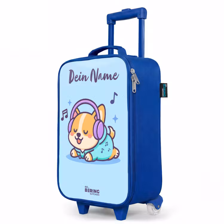 Kawai - Hond - Muziek Kinderkoffer - Blauw klein -productfoto_schuin